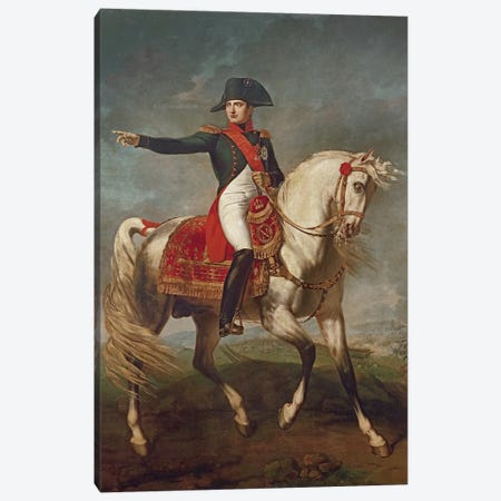 Equestrian Portrait of Napoleon I  Canvas Print #BMN2014} by Joseph Chabord Canvas Artwork