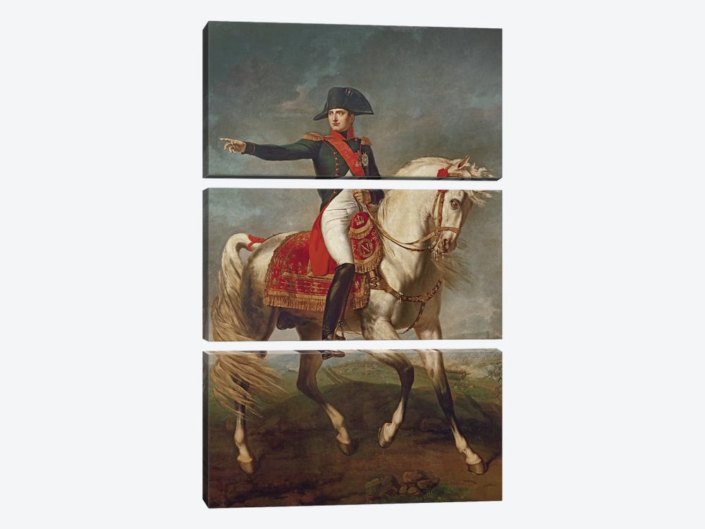 Equestrian Portrait of Napoleon I  by Joseph Chabord 3-piece Canvas Artwork