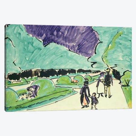 Entrance to a large garden in Dresden, 1905  Canvas Print #BMN2015} by Ernst Ludwig Kirchner Canvas Art