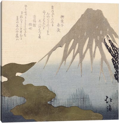 Mount Fuji Under the Snow  Canvas Art Print