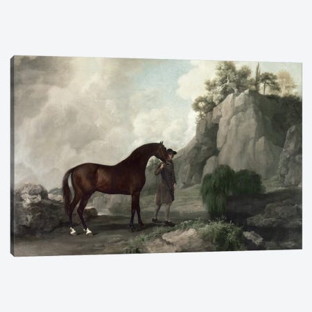 Cato' and Groom  Canvas Print #BMN201} by George Stubbs Canvas Wall Art