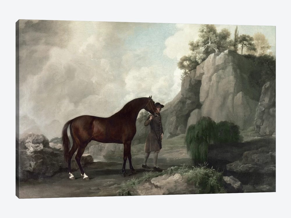 Cato' and Groom  by George Stubbs 1-piece Canvas Print