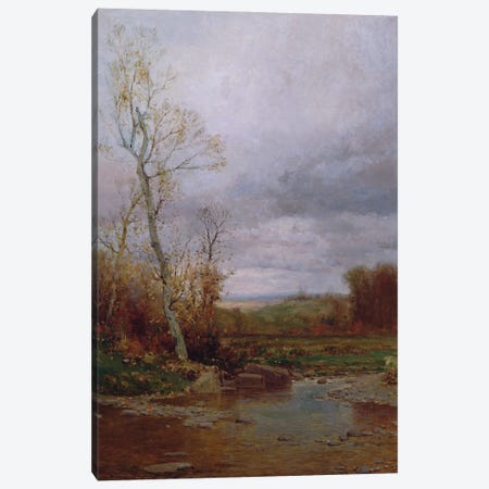 River Landscape, 1880  Canvas Print #BMN2028} by Jervis McEntee Canvas Artwork