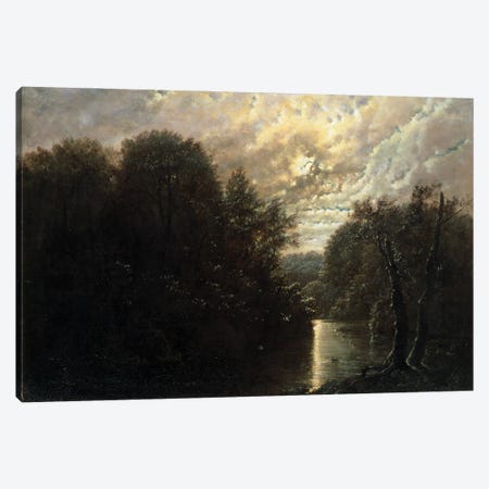 River Landscape in the Rosental near Leipzig  Canvas Print #BMN2029} by Karl Gustav Carus Canvas Wall Art