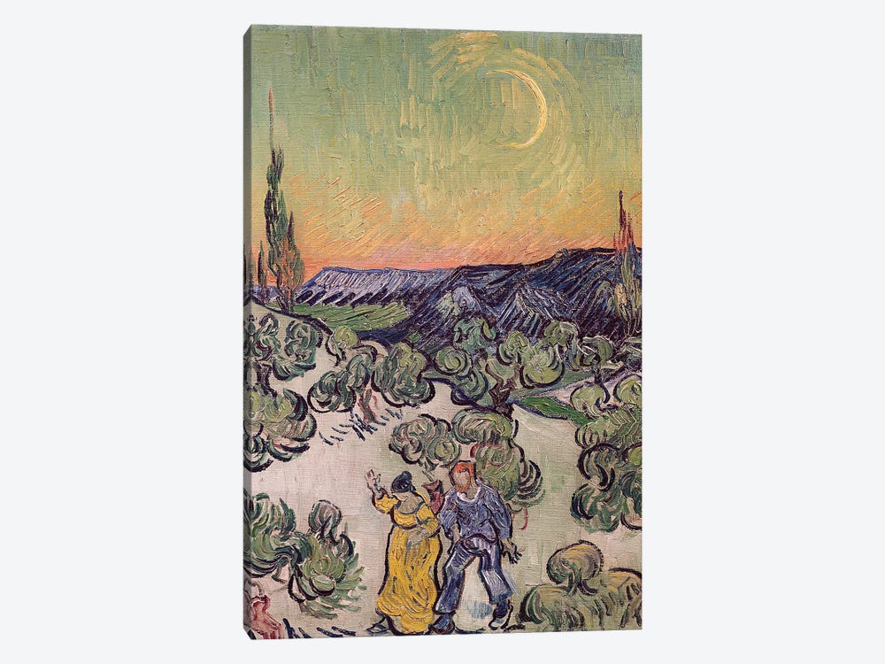 Moonlit Landscape, 1889  by Vincent van Gogh 1-piece Art Print