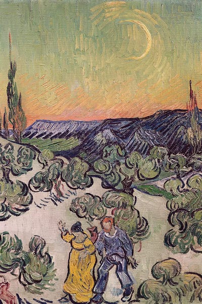 Post-Impressionism: Moonlit Landscape, 1889  by Vincent van Gogh