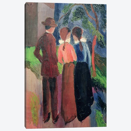 The Walk, 1914  Canvas Print #BMN2050} by August Macke Canvas Print