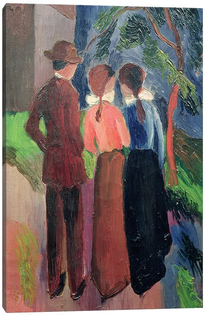 The Walk, 1914  Canvas Art Print - August Macke