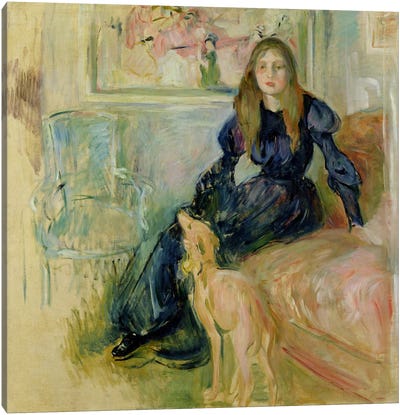 Julie Manet  Canvas Art Print - Berthe Morisot