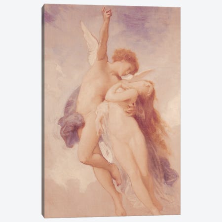 Cupid and Psyche, 1889  Canvas Print #BMN2054} by William-Adolphe Bouguereau Canvas Artwork