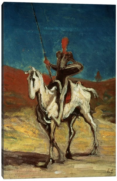 Don Quixote, c.1865-1870  Canvas Art Print - Horseback Art