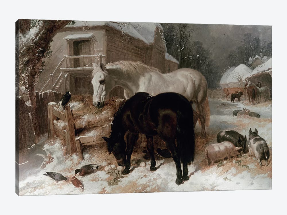 Farmyard Scene by John Frederick Herring Sr 1-piece Canvas Art Print