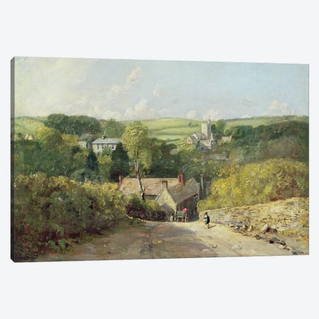 A View of Osmington Village with the Church and Vicarage, 1816  Canvas Print #BMN2063} by John Constable Canvas Wall Art