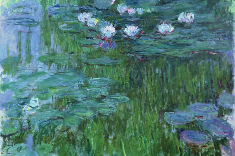 Waterlilies, 1914-17  by Claude Monet wall art