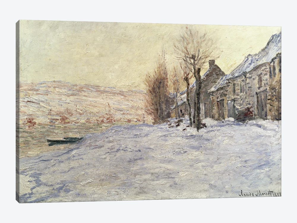 Lavacourt under Snow, c.1878-81  1-piece Canvas Art Print
