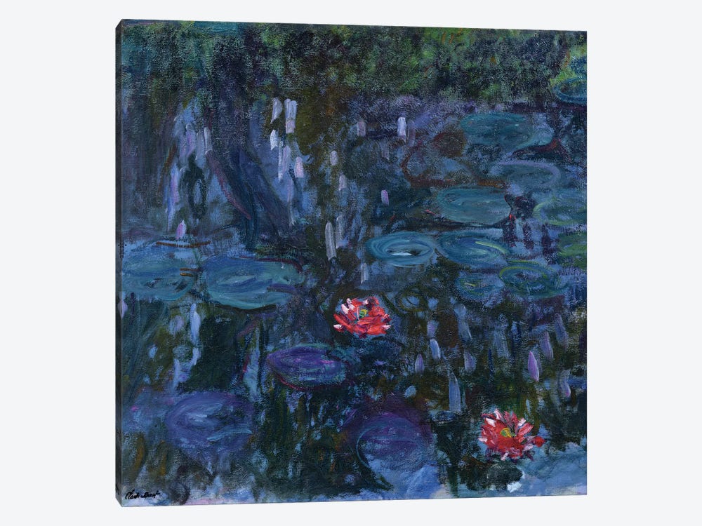 Waterlilies with Reflections of a Willow Tree, 1916-19  by Claude Monet 1-piece Canvas Art