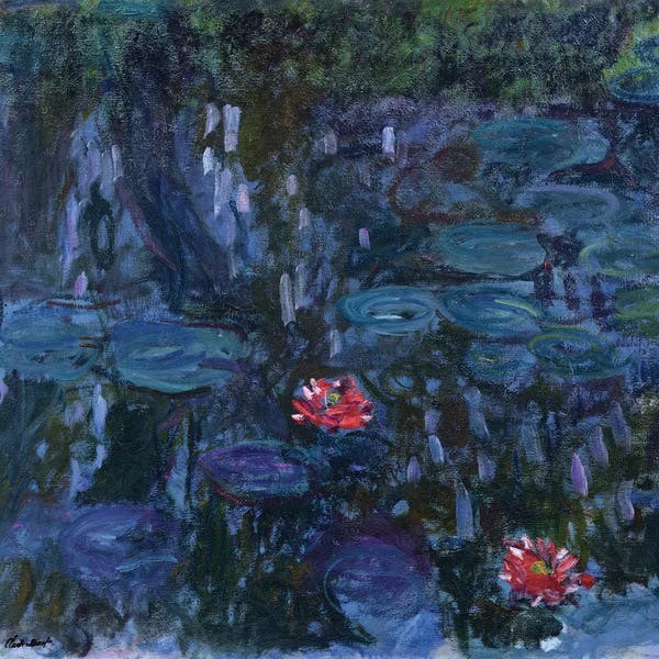 Claude Monet: Waterlilies with Reflections of a Willow Tree, 1916-19  by Claude Monet