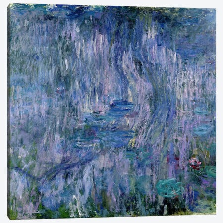 Waterlilies and Reflections of a Willow Tree, 1916-19  Canvas Print #BMN2084} by Claude Monet Canvas Print