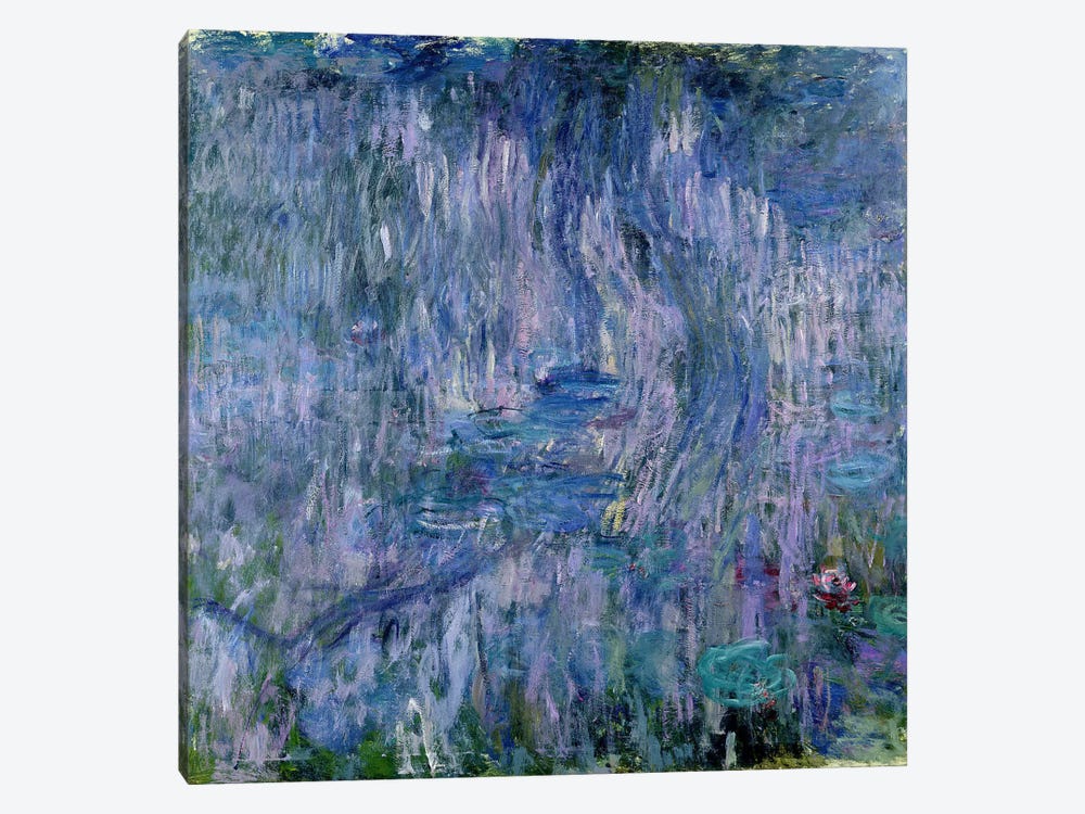 Waterlilies and Reflections of a Willow Tree, 1916-19  by Claude Monet 1-piece Canvas Print