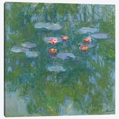 Waterlilies, 1916-19  Canvas Print #BMN2085} by Claude Monet Canvas Print