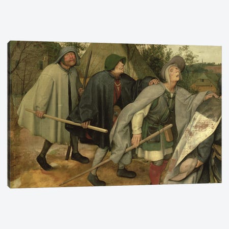 Parable of the Blind, detail of three blind men, 1568   Canvas Print #BMN2092} by Pieter Brueghel the Elder Canvas Print