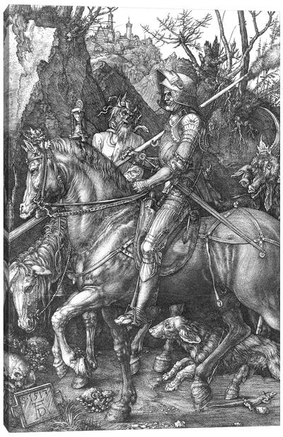 Knight, Death and the Devil, 1513  Canvas Art Print - Albrecht Durer