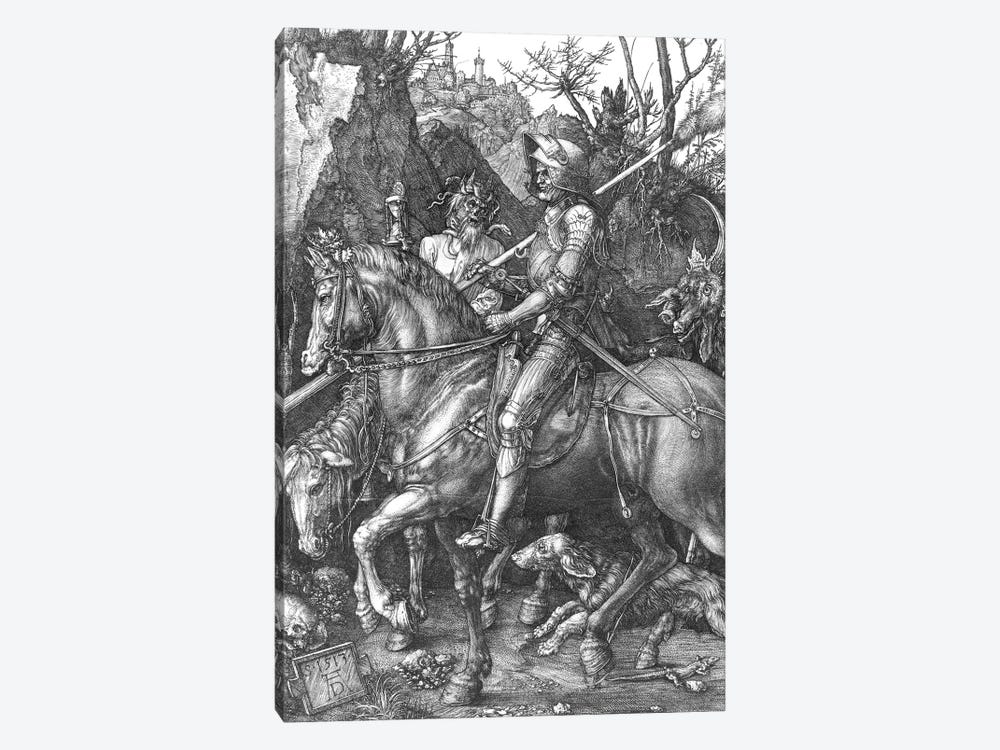 Knight, Death and the Devil, 1513  by Albrecht Dürer 1-piece Canvas Art Print