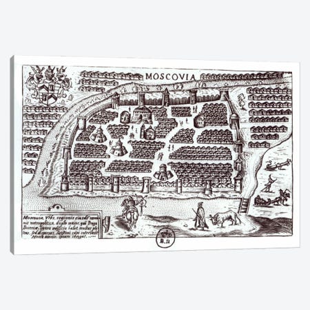 Plan of Moscow, 1628  Canvas Print #BMN2100} by French School Canvas Print