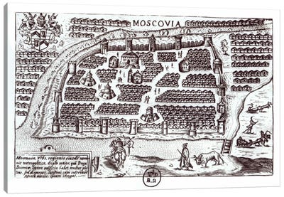 Plan of Moscow, 1628  Canvas Art Print