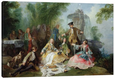 The Hunting Party Meal, c. 1737  Canvas Art Print