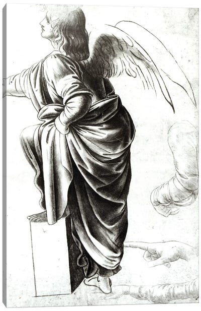 Study of an Angel  Canvas Art Print - Leonardo da Vinci