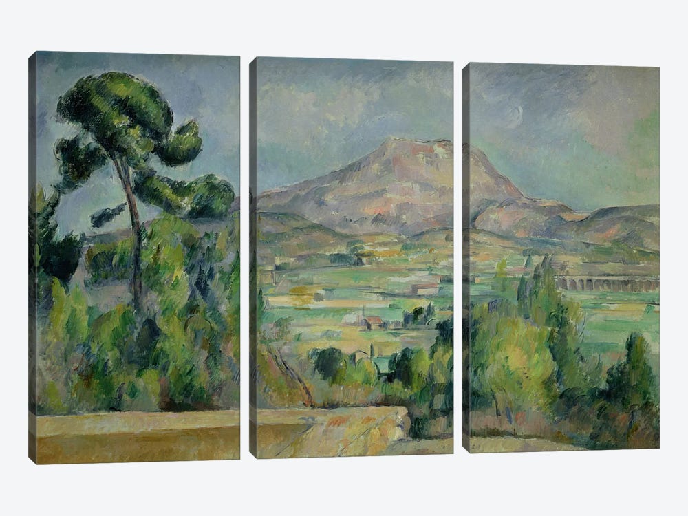 Montagne Sainte-Victoire, c.1887-90  3-piece Canvas Art Print