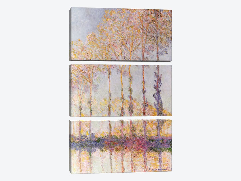 Poplars on the Banks of the Epte, 1891  by Claude Monet 3-piece Art Print