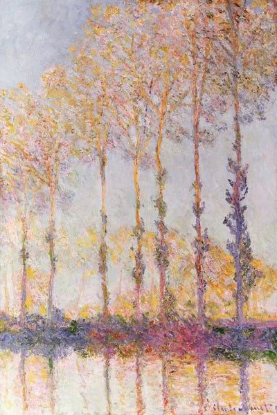 All Things Monet: Poplars on the Banks of the Epte, 1891  by Claude Monet
