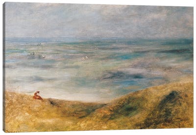 View of the Sea, Guernsey  Canvas Art Print - Pierre Auguste Renoir