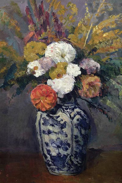 Dahlias, c.1873  by Paul Cezanne framed canvas print