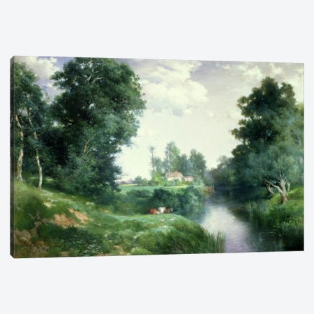 A Long Island River, 1908  Canvas Print #BMN2139} by Thomas Moran Canvas Artwork
