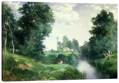 A Long Island River, 1908  Canvas Art Print - Wilderness Art