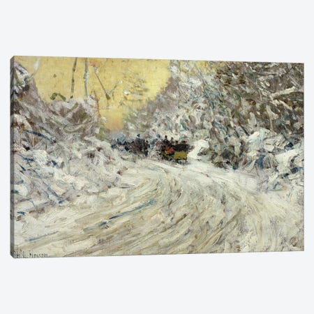 Sleigh Ride in Central Park  Canvas Print #BMN2140} by Childe Hassam Art Print