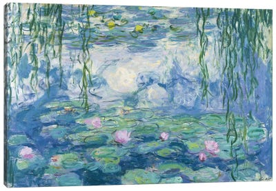 Waterlilies, 1916-19   Canvas Art Print - Pond Art
