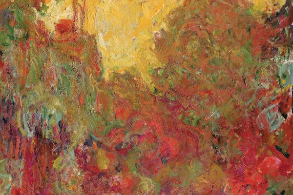 All Things Monet: The House seen from the Rose Garden, 1922-24  by Claude Monet