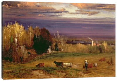 Sunshine After Storm or Sunset, 1875  Canvas Art Print