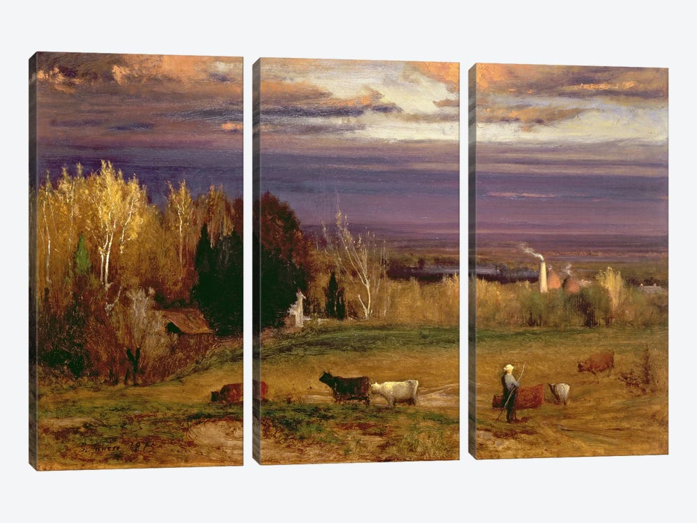 Sunshine After Storm or Sunset, 1875  3-piece Canvas Print