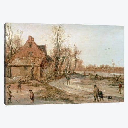 Winter Landscape, 1623  Canvas Print #BMN215} by Esaias I van de Velde Canvas Art