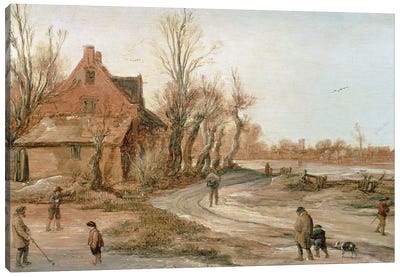 Winter Landscape, 1623  Canvas Art Print