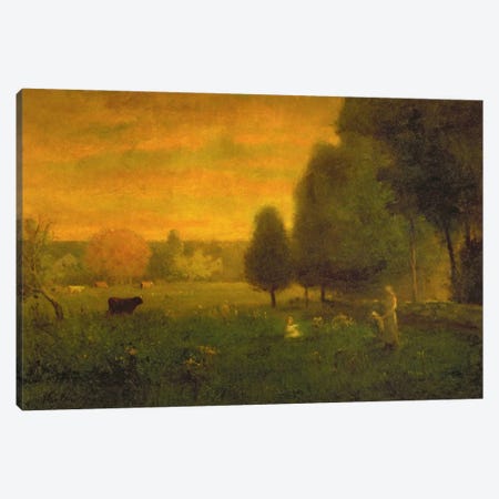 Sundown Brilliance  Canvas Print #BMN2162} by George Inness Sr. Canvas Art Print