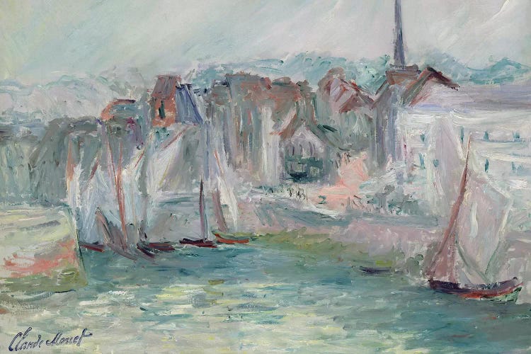 Boats in the Port of Honfleur, 1917  by Claude Monet wall art