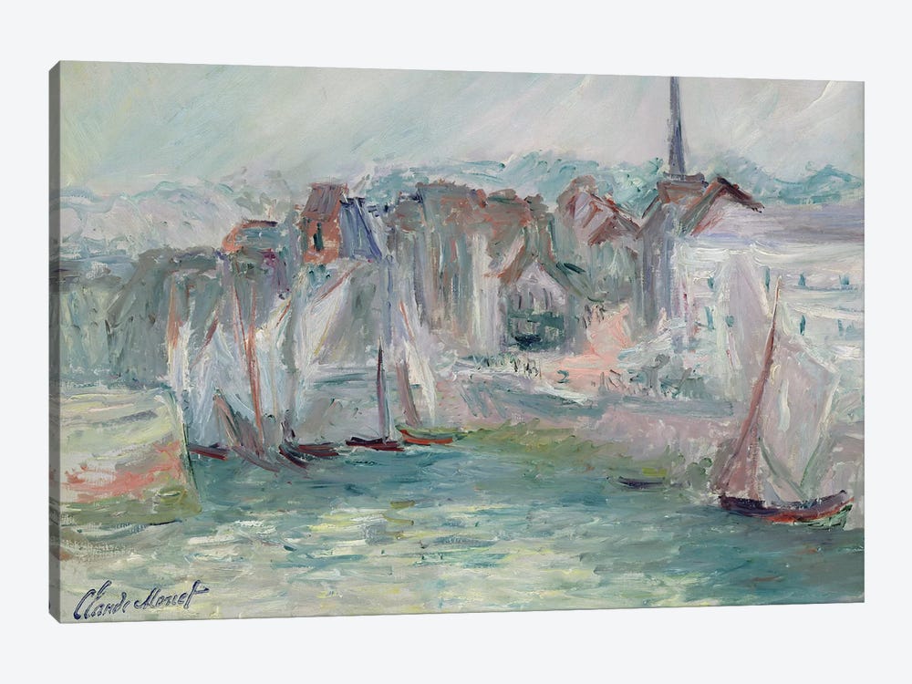 Boats in the Port of Honfleur, 1917  by Claude Monet 1-piece Canvas Art