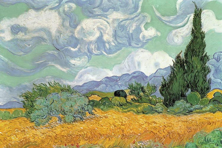 Vincent van Gogh: A Wheatfield With Cypresses, September 1889 (National Gallery, London) by Vincent van Gogh