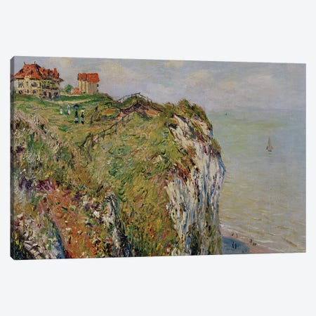 Cliff at Dieppe, 1882  Canvas Print #BMN2179} by Claude Monet Canvas Artwork
